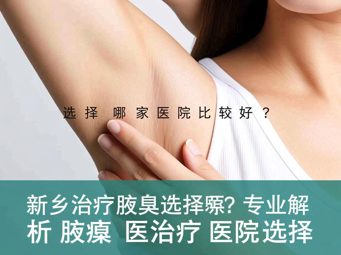新乡治疗腋臭选择哪家医院比较好？专业解析腋臭治疗医院的选择