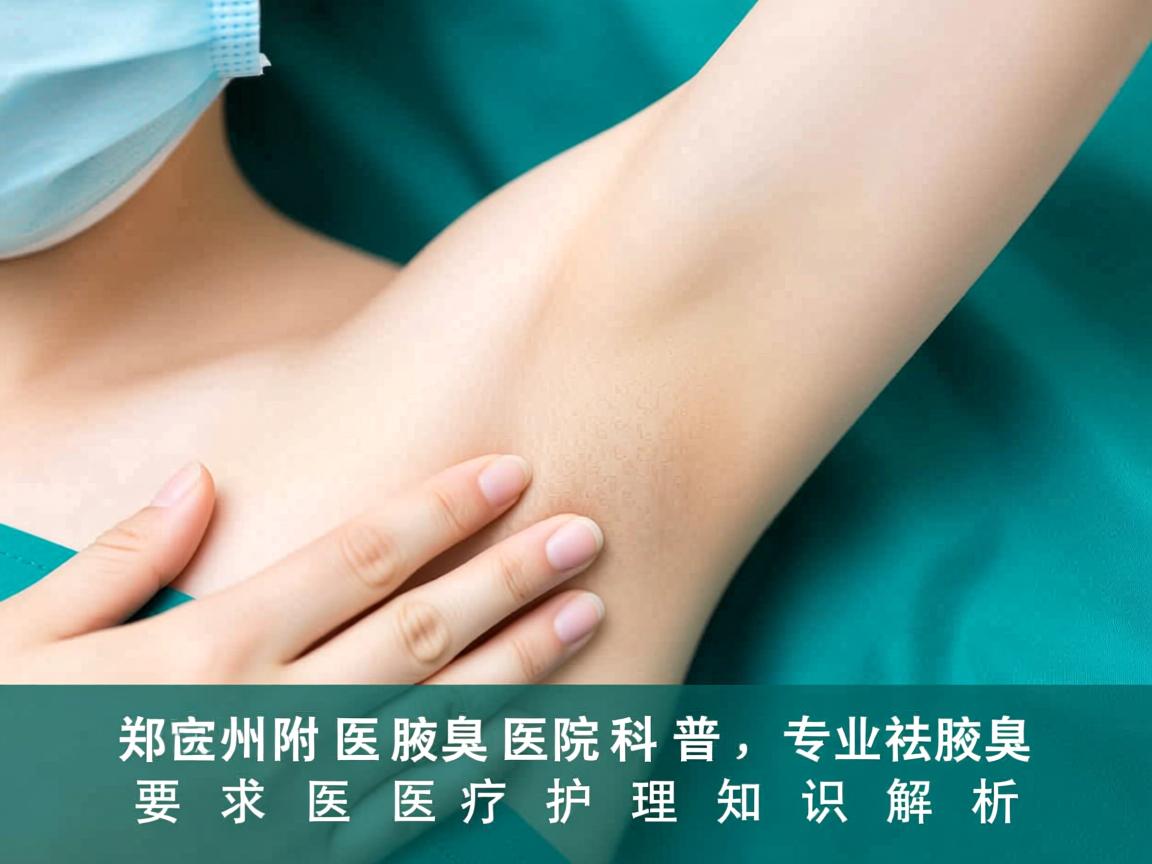 郑州附医腋臭医院科普，专业祛腋臭的医疗护理知识解析