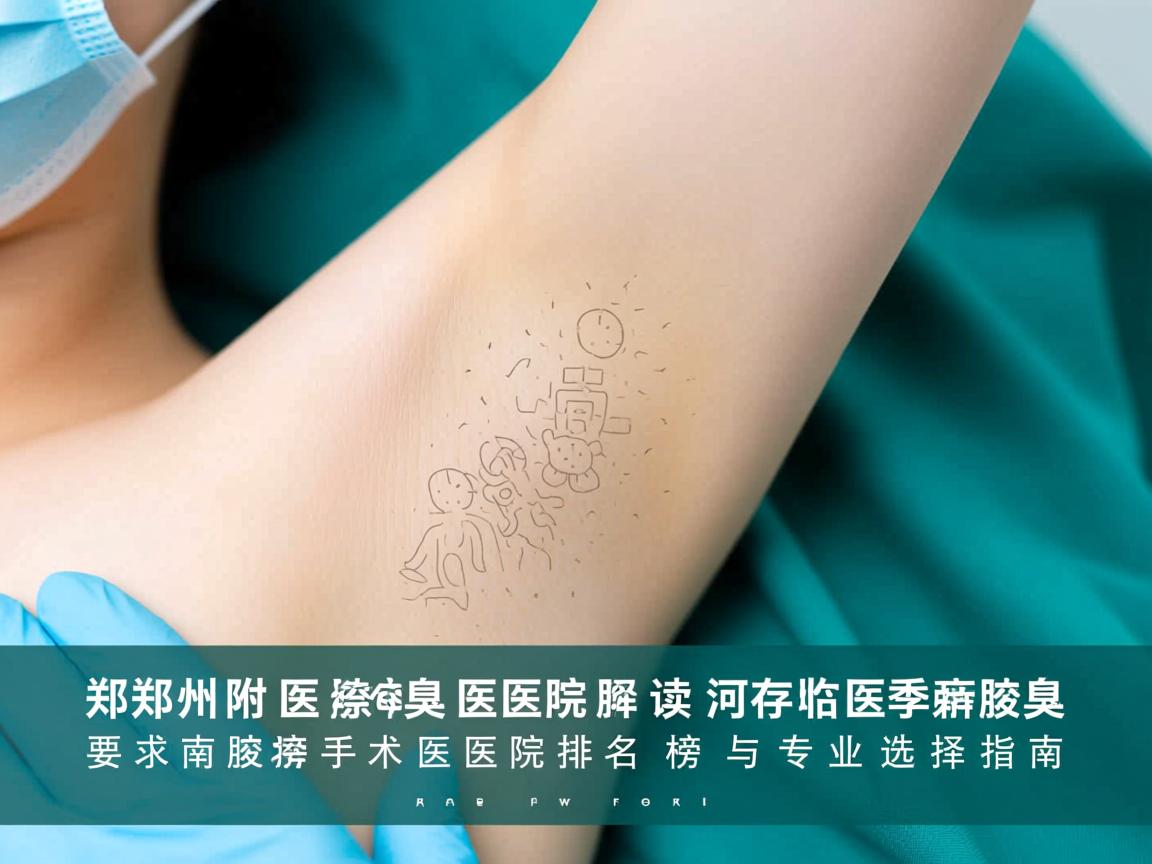 郑州附医腋臭医院解读，河南腋臭手术医院排名榜与专业选择指南