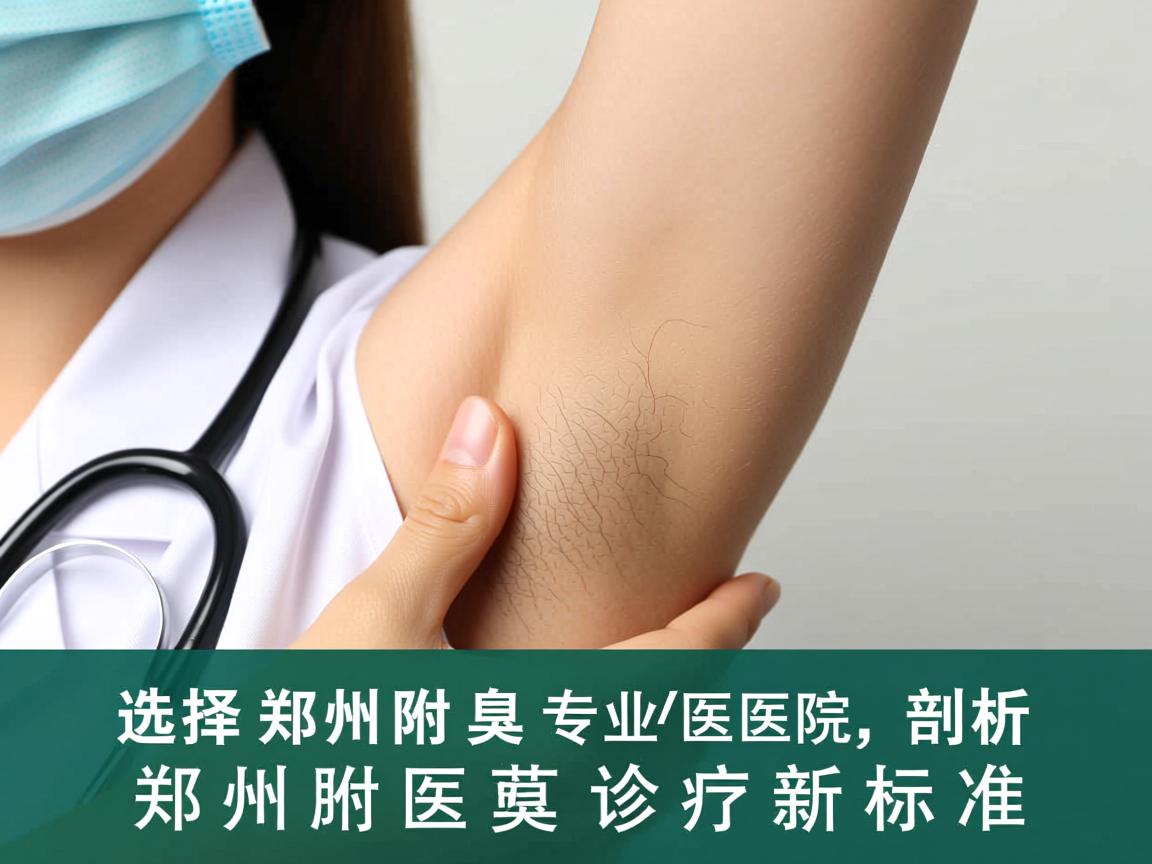 选择郑州附臭专业医院，剖析郑州附医腋臭诊疗新标准