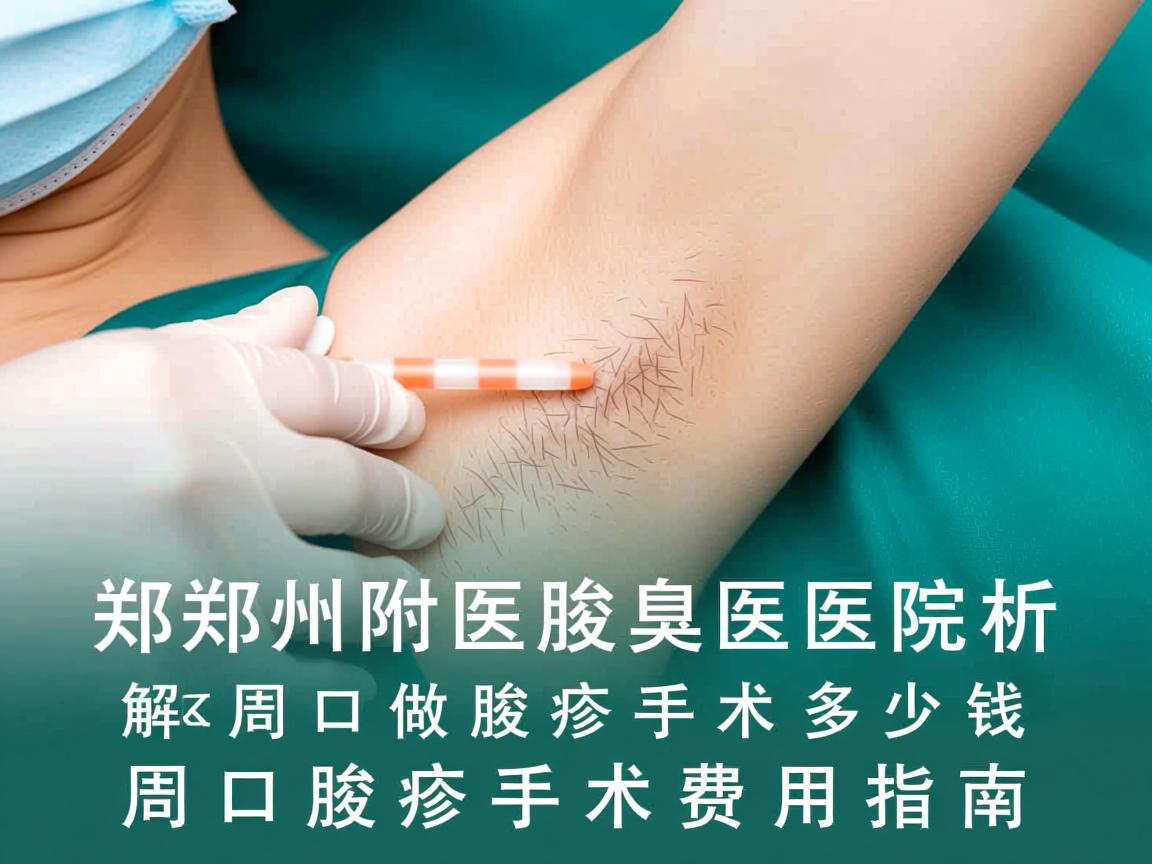 郑州附医腋臭医院解析，周口做腋臭手术多少钱，周口腋臭手术费用指南