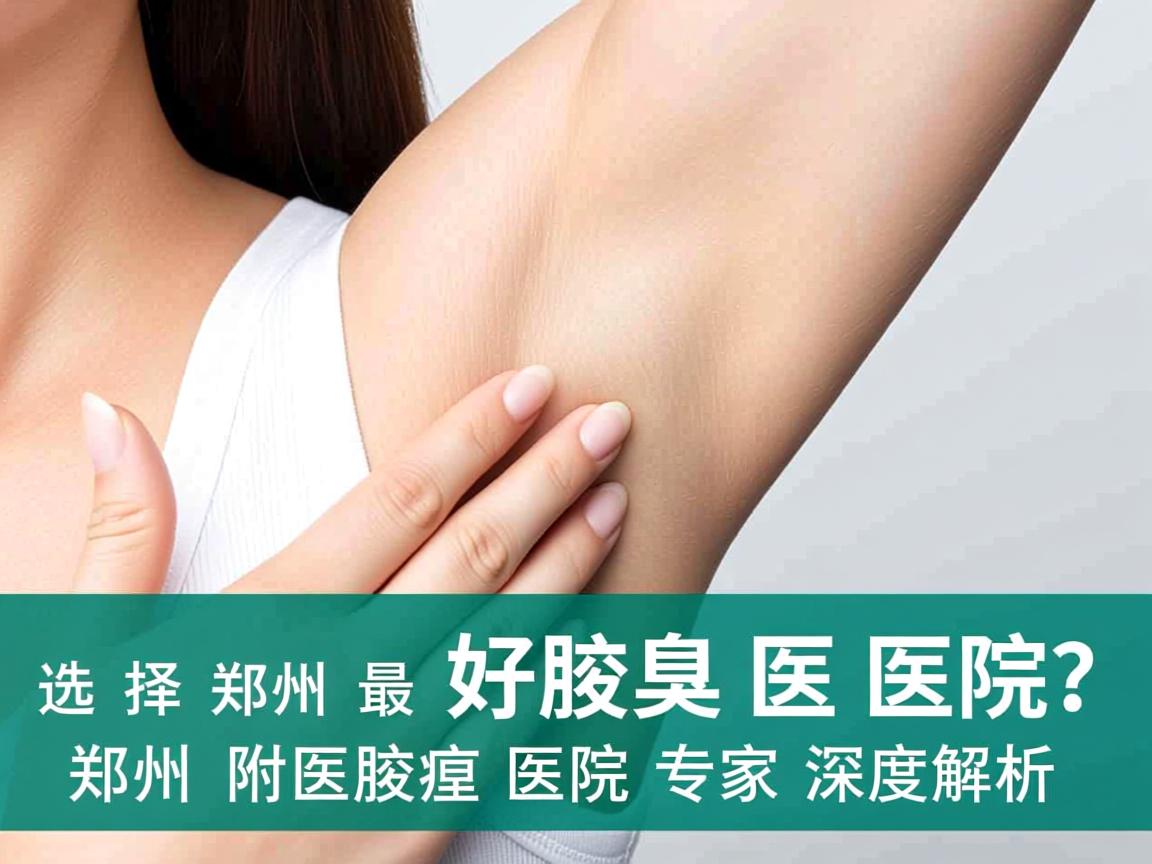 选择郑州最好腋臭医院？郑州附医腋臭医院专家深度解析