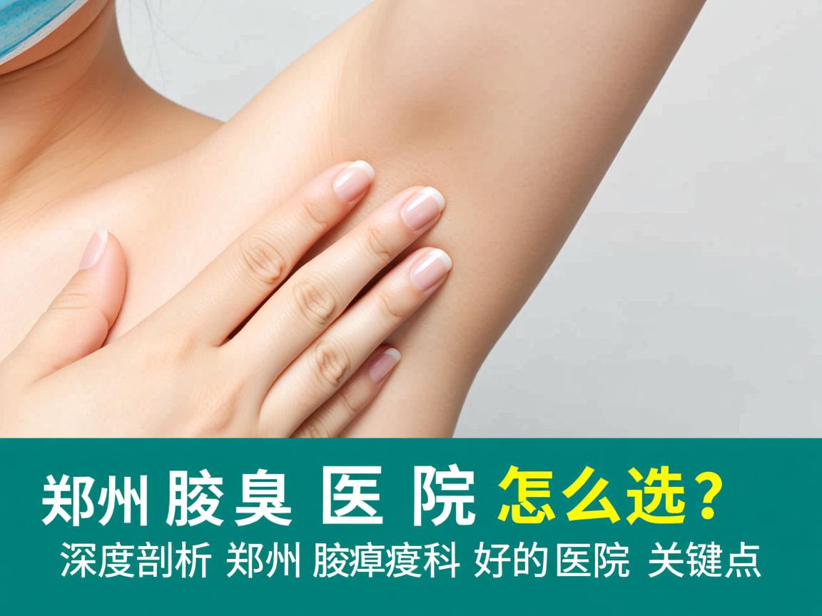 郑州腋臭医院怎么选？深度剖析郑州腋臭科好的医院关键点