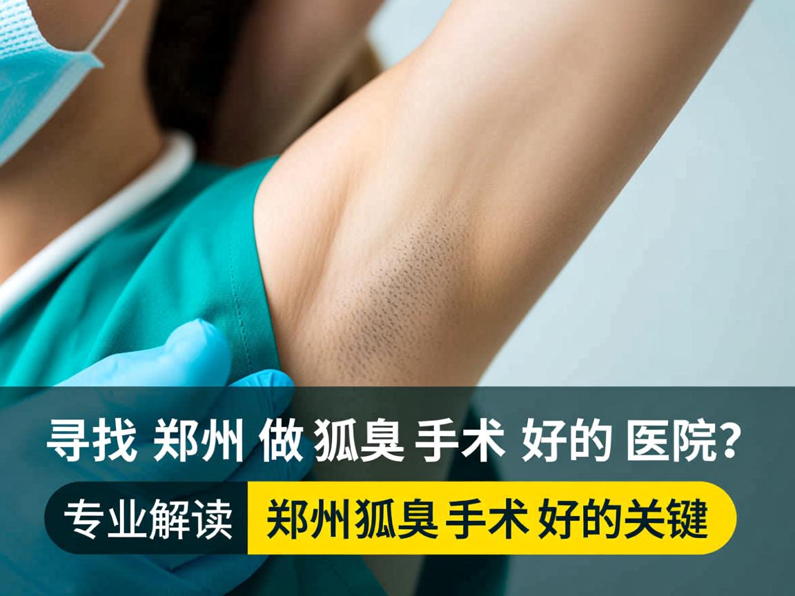 寻找郑州做狐臭手术好的医院？专业解读郑州狐臭手术好的关键