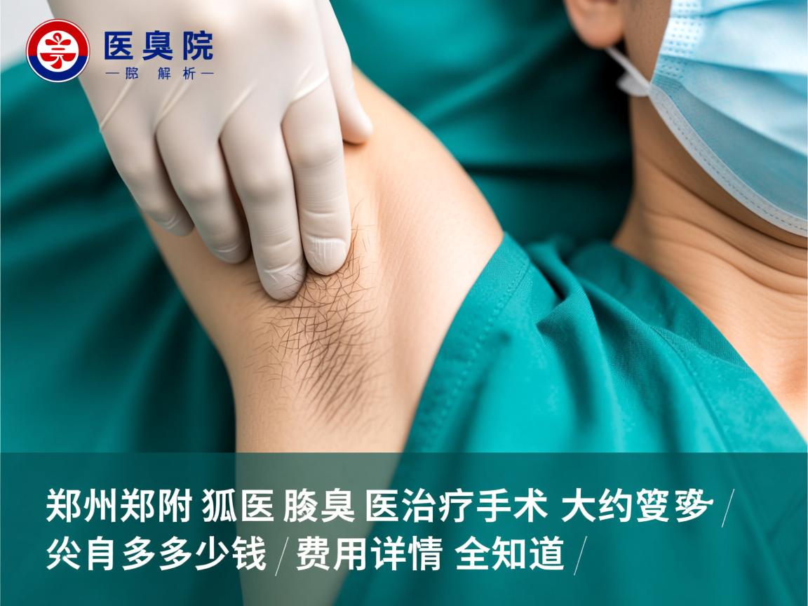 郑州附医腋臭医院解析，郑州狐臭治疗手术大约多少钱，费用详情全知道