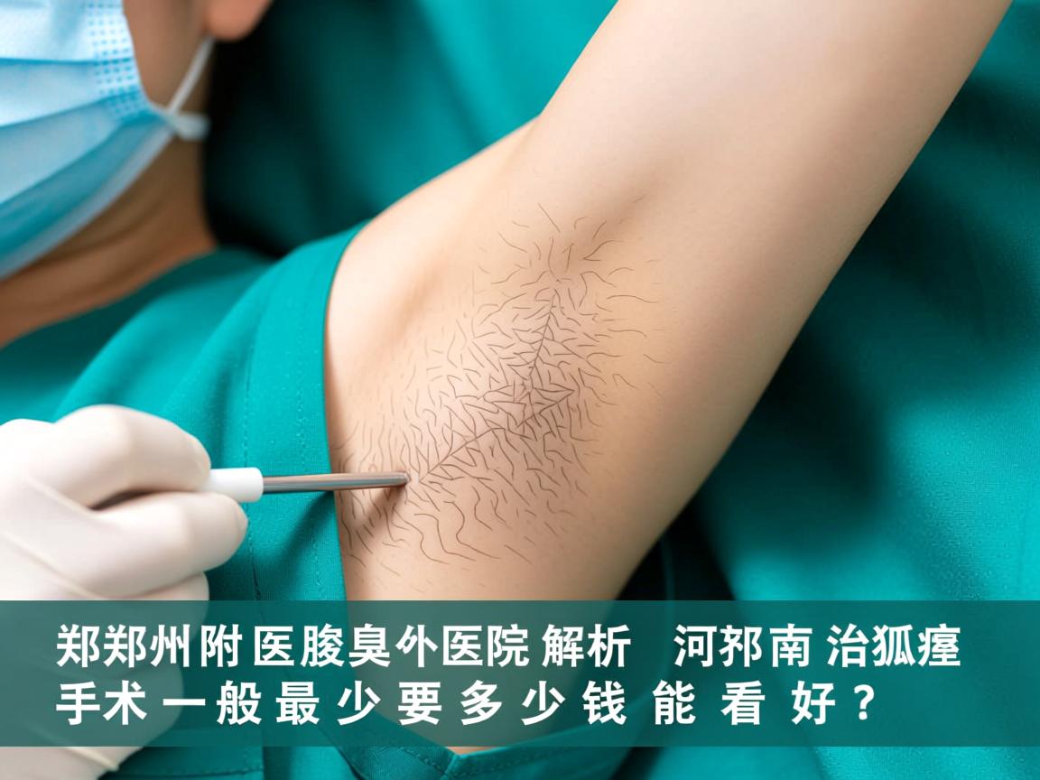 郑州附医腋臭医院解析，河南治狐臭手术一般最少要多少钱能看好？