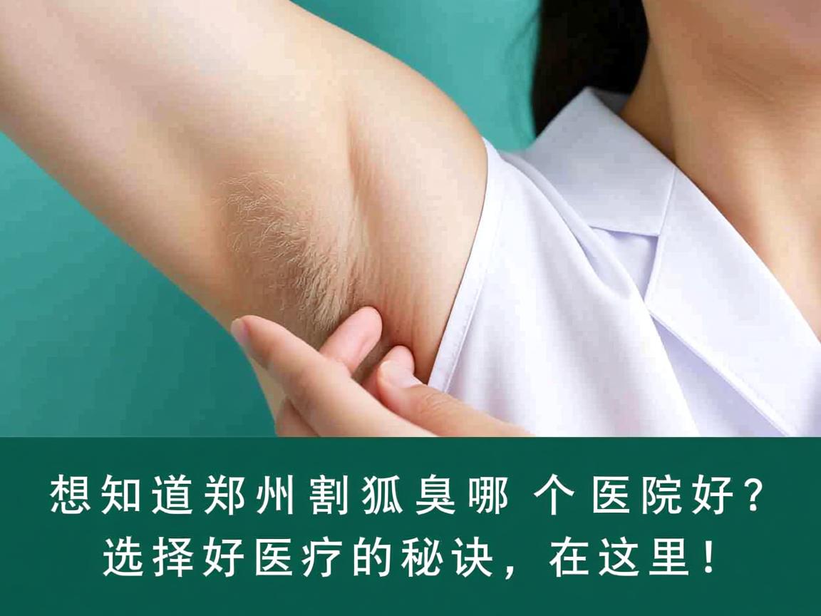 想知道郑州割狐臭哪个医院好？选择好医院的秘诀在这里！