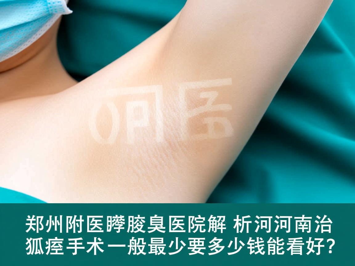 郑州附医腋臭医院解析，河南治狐臭手术一般最少要多少钱能看好？