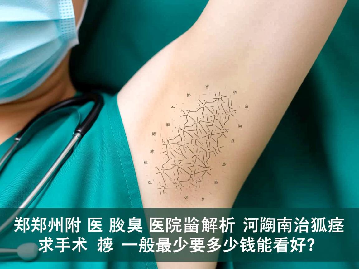 郑州附医腋臭医院解析，河南治狐臭手术一般最少要多少钱能看好？
