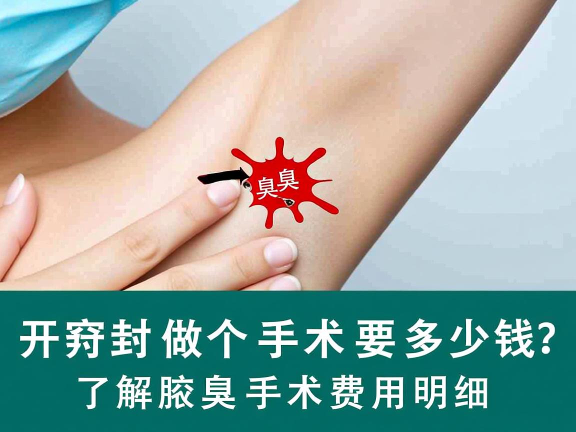 在开封做个腋臭手术要多少钱？了解腋臭手术费用明细