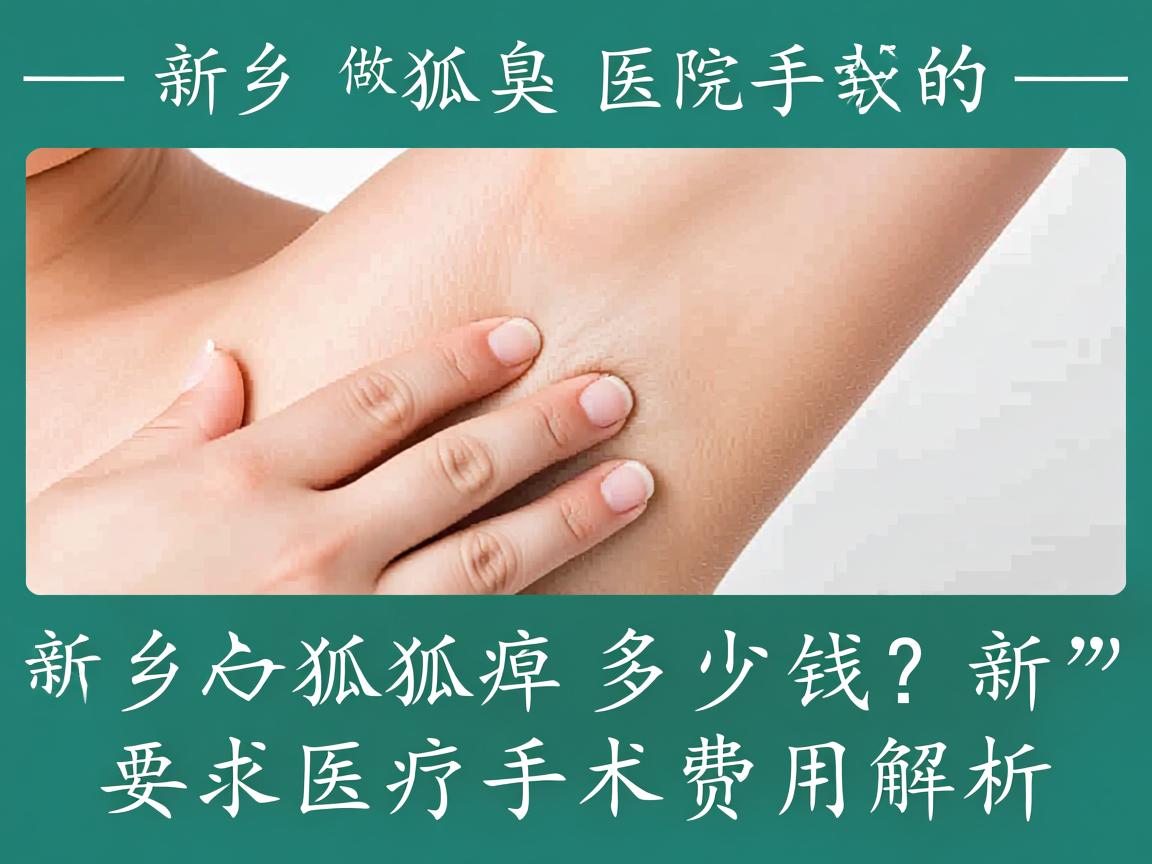 新乡做狐臭手术的医院多少钱？新乡狐臭手术费用解析