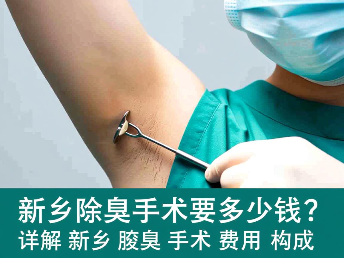 新乡除腋臭手术要多少钱？详解新乡腋臭手术费用构成