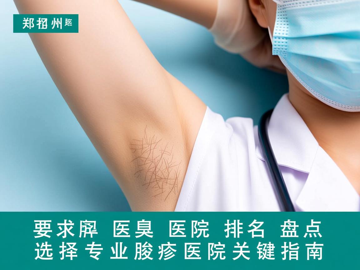 郑州腋臭医院排名盘点，选择专业腋臭医院的关键指南