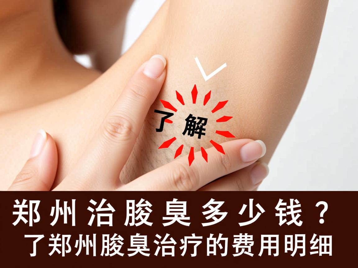 郑州治腋臭要多少钱？了解郑州腋臭治疗的费用明细