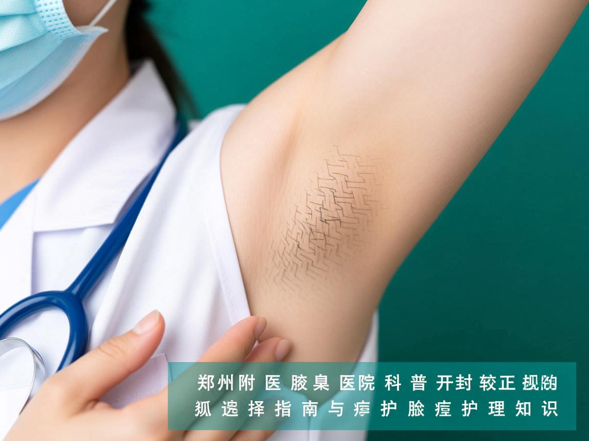 郑州附医腋臭医院科普，开封较正规的狐臭医院选择指南与腋臭护理知识