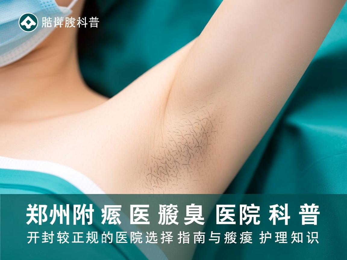 郑州附医腋臭医院科普，开封较正规的狐臭医院选择指南与腋臭护理知识