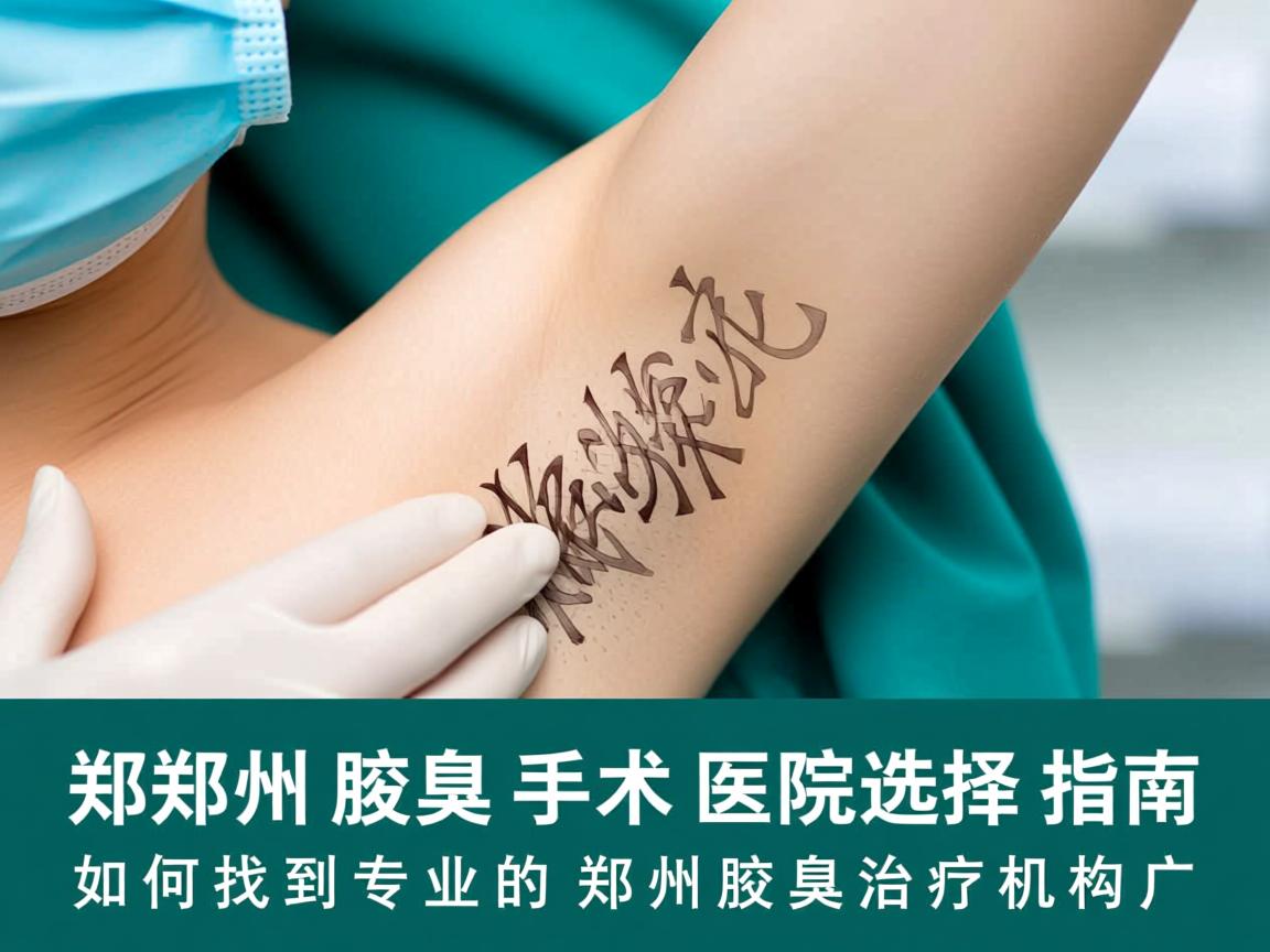郑州腋臭手术医院选择指南，如何找到专业的郑州腋臭治疗机构