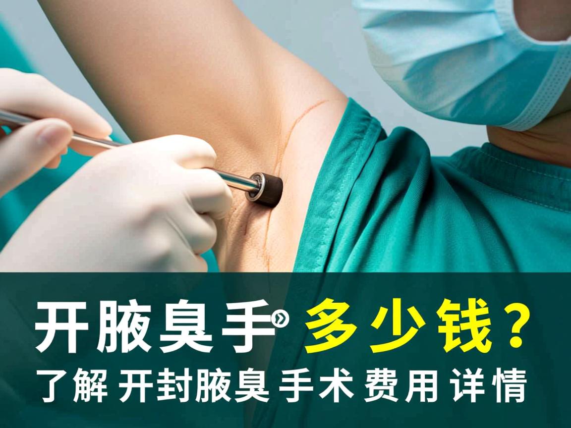 开封腋臭手术多少钱？了解开封腋臭手术费用详情