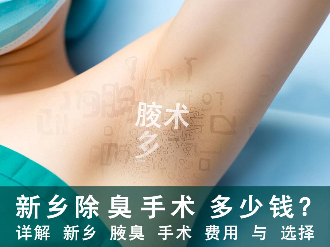 新乡除腋臭手术多少钱？详解新乡腋臭手术费用与选择