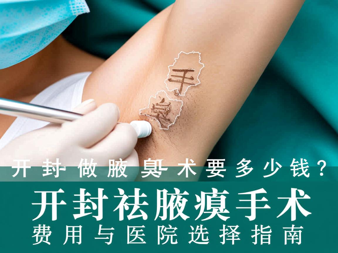 在开封做祛腋臭手术要多少钱？开封祛腋臭手术费用与医院选择指南