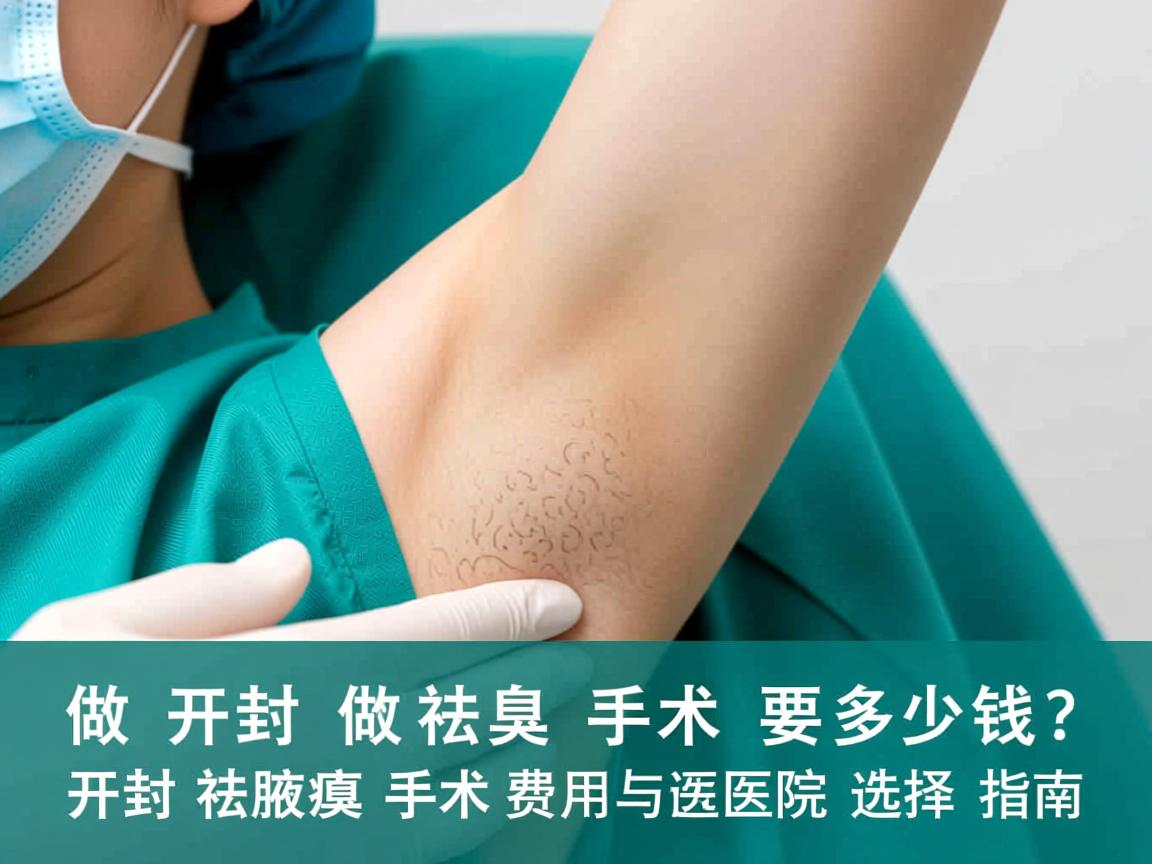 在开封做祛腋臭手术要多少钱？开封祛腋臭手术费用与医院选择指南