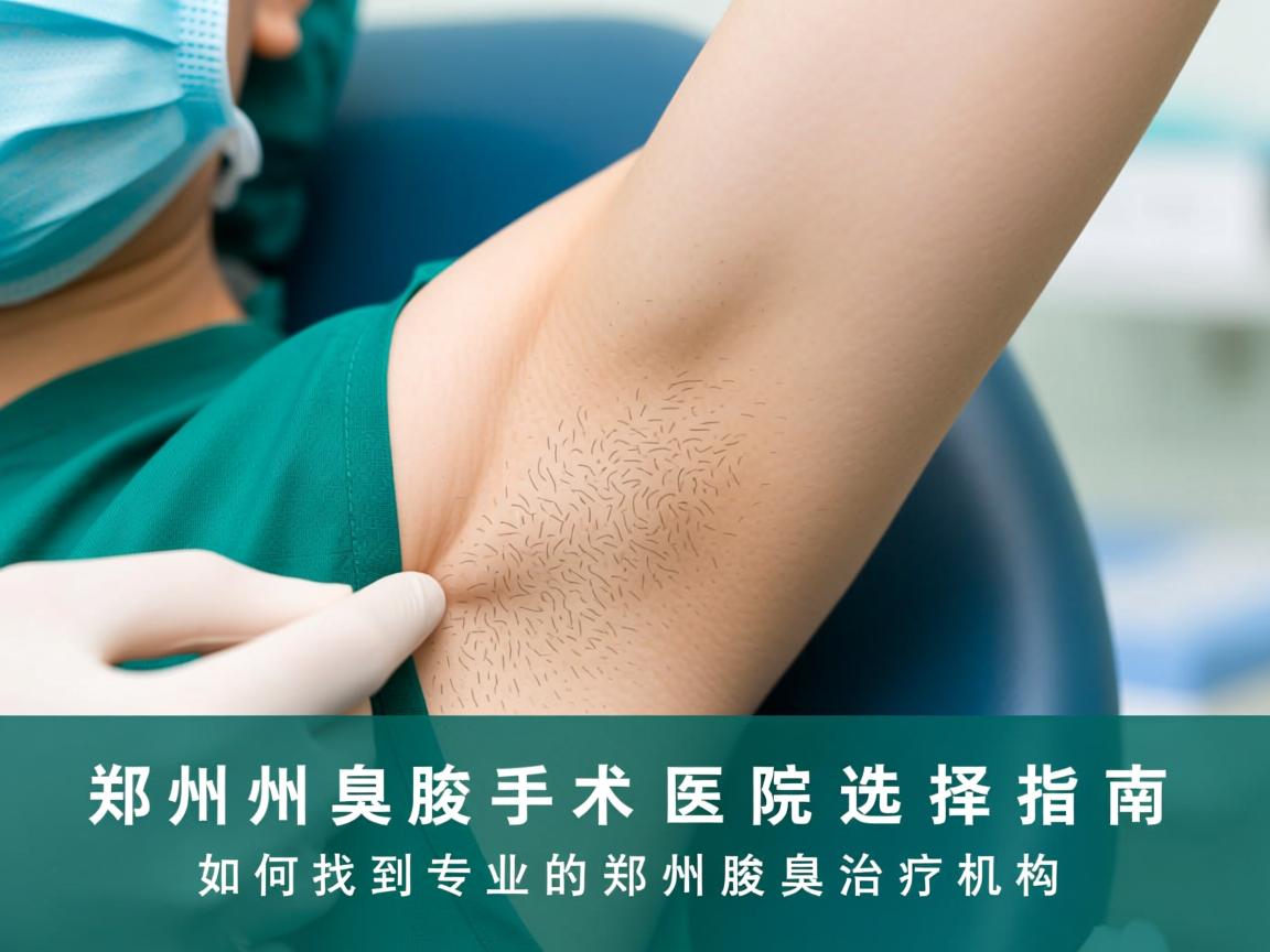 郑州腋臭手术医院选择指南，如何找到专业的郑州腋臭治疗机构