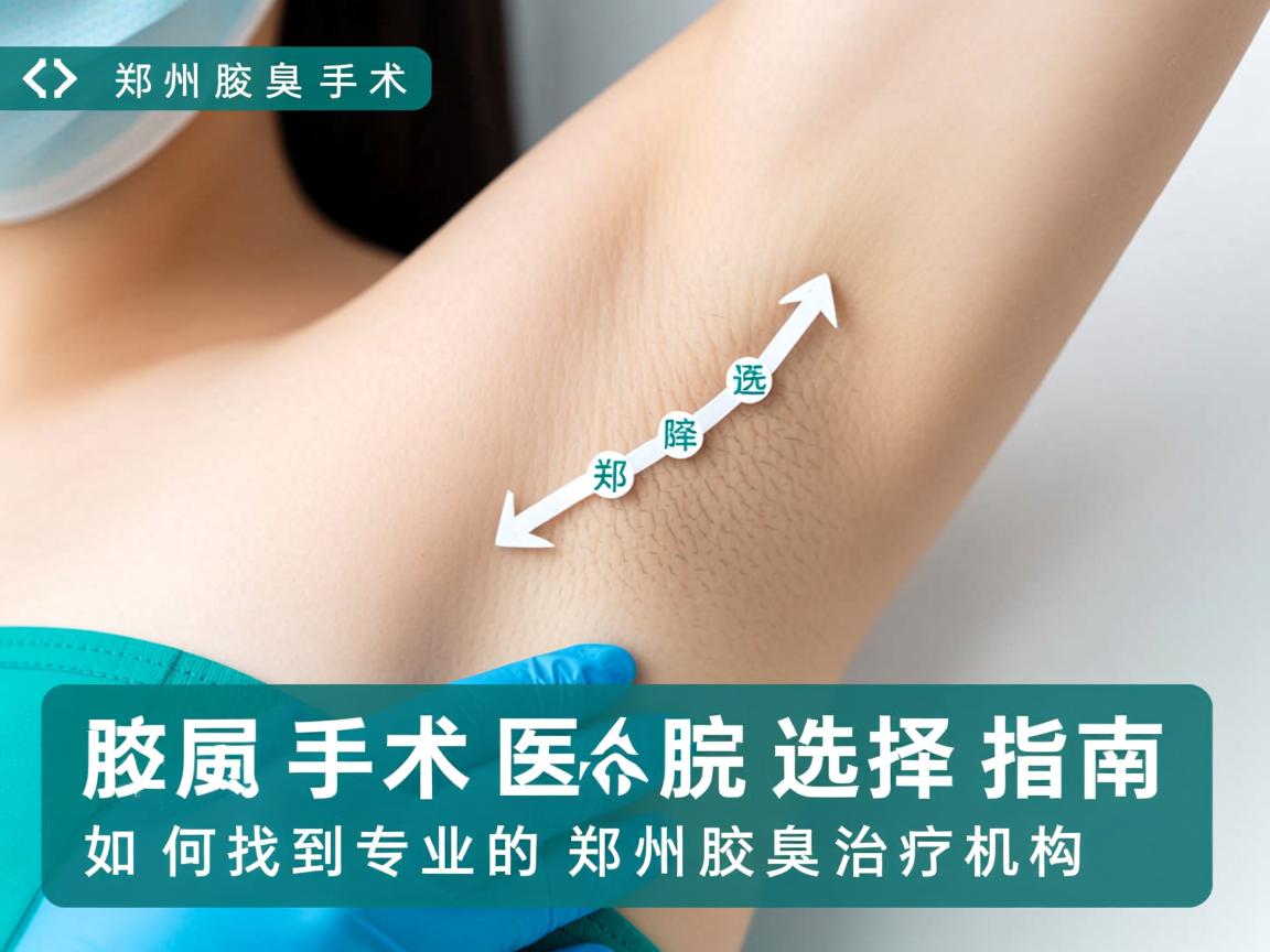 郑州腋臭手术医院选择指南，如何找到专业的郑州腋臭治疗机构