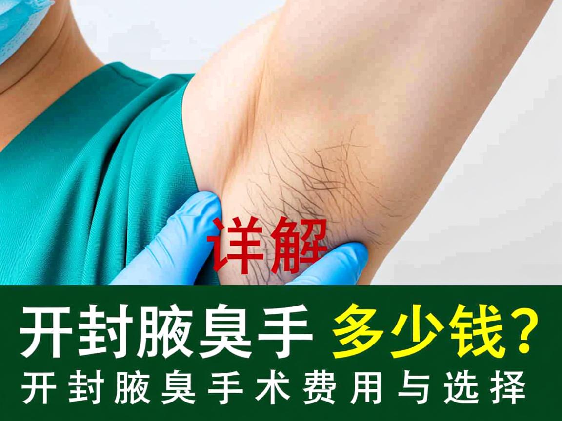 开封腋臭手术多少钱？详解开封腋臭手术费用与选择