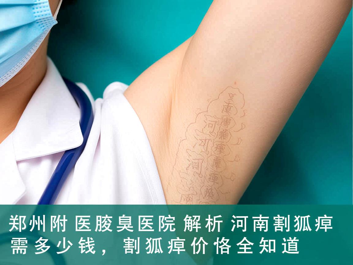 郑州附医腋臭医院解析，河南割狐臭需要多少钱，割狐臭价格全知道