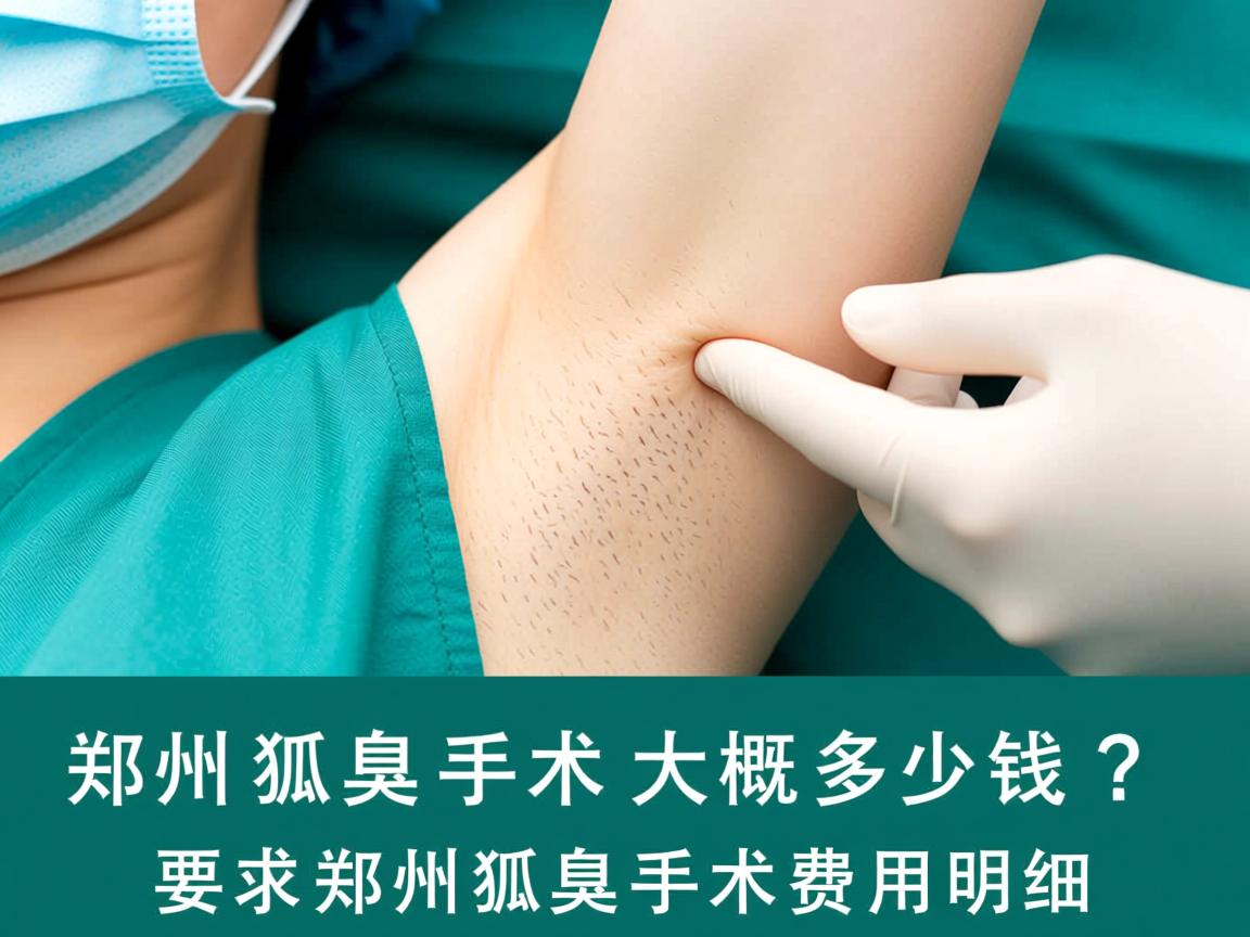 郑州狐臭手术大概多少钱？了解郑州狐臭手术费用明细