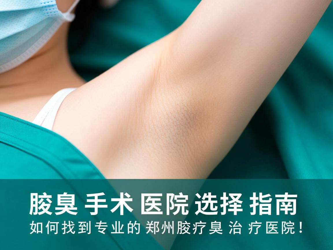 郑州腋臭手术医院选择指南，如何找到专业的郑州腋臭治疗医院