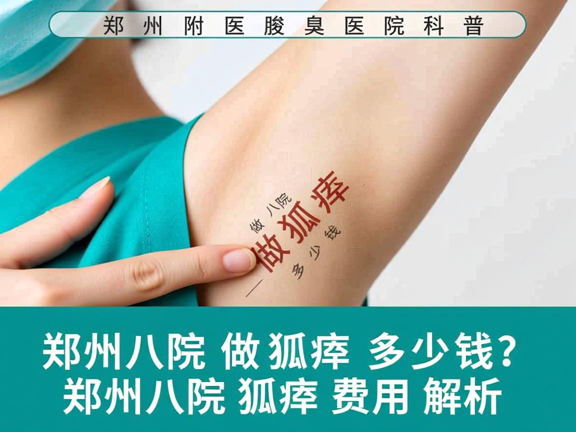 郑州附医腋臭医院科普，郑州八院做狐臭多少钱？郑州八院狐臭费用解析