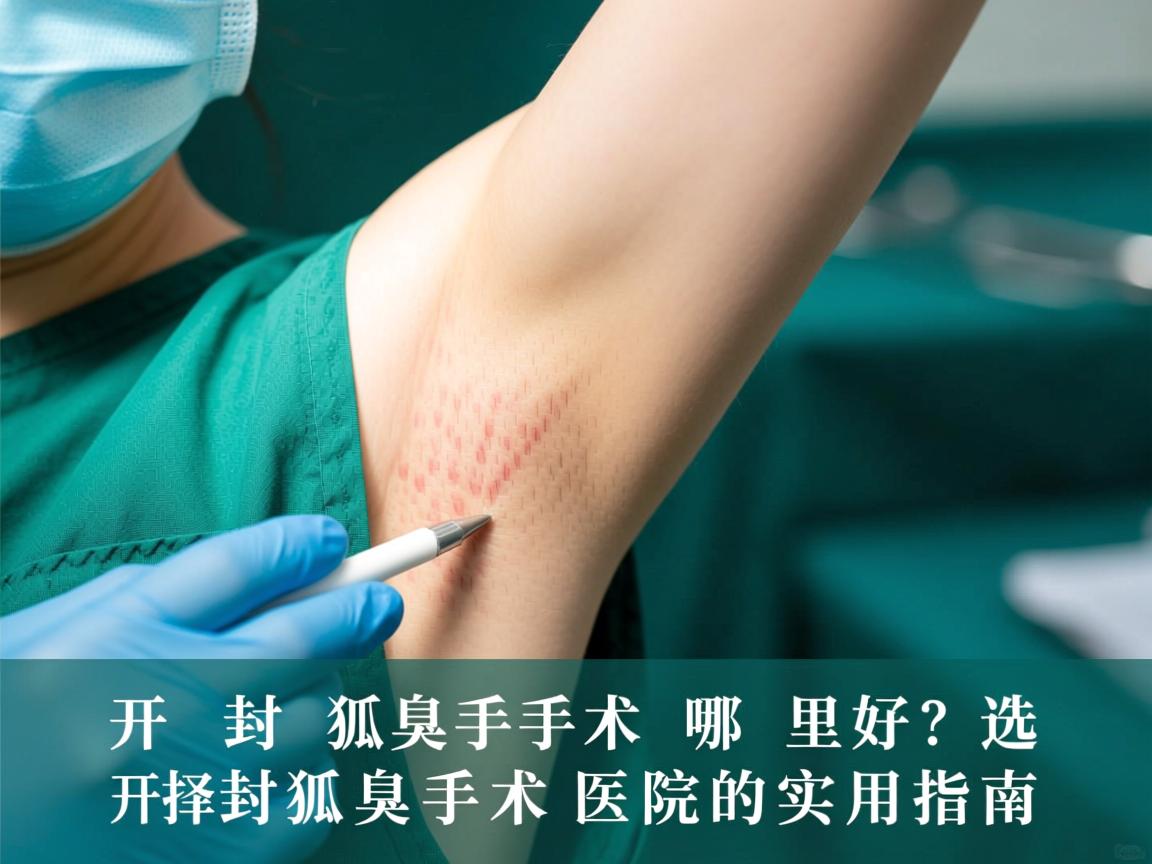 开封狐臭手术哪里好？选择开封狐臭手术医院的实用指南