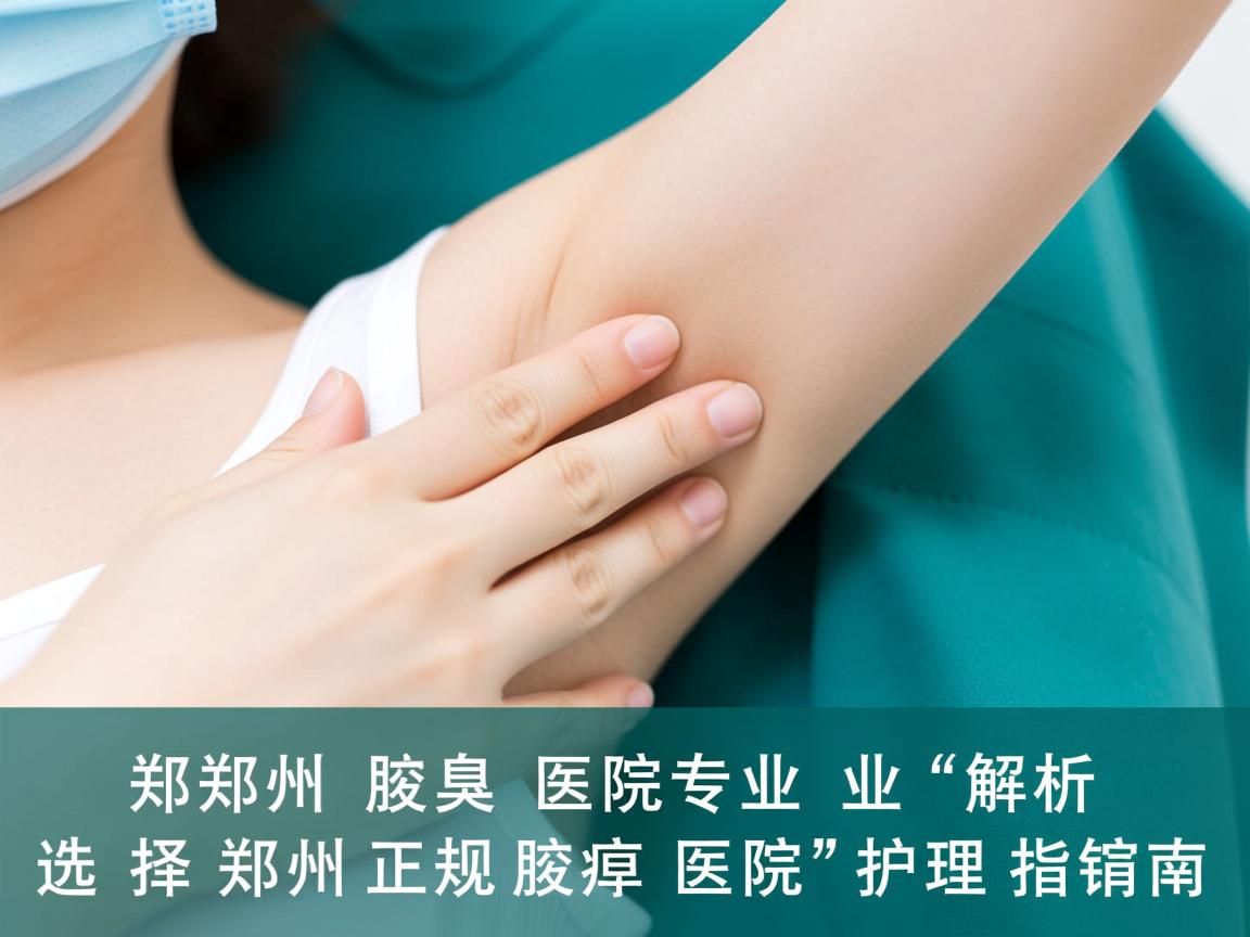郑州腋臭医院专业解析，选择郑州正规腋臭医院的护理指南