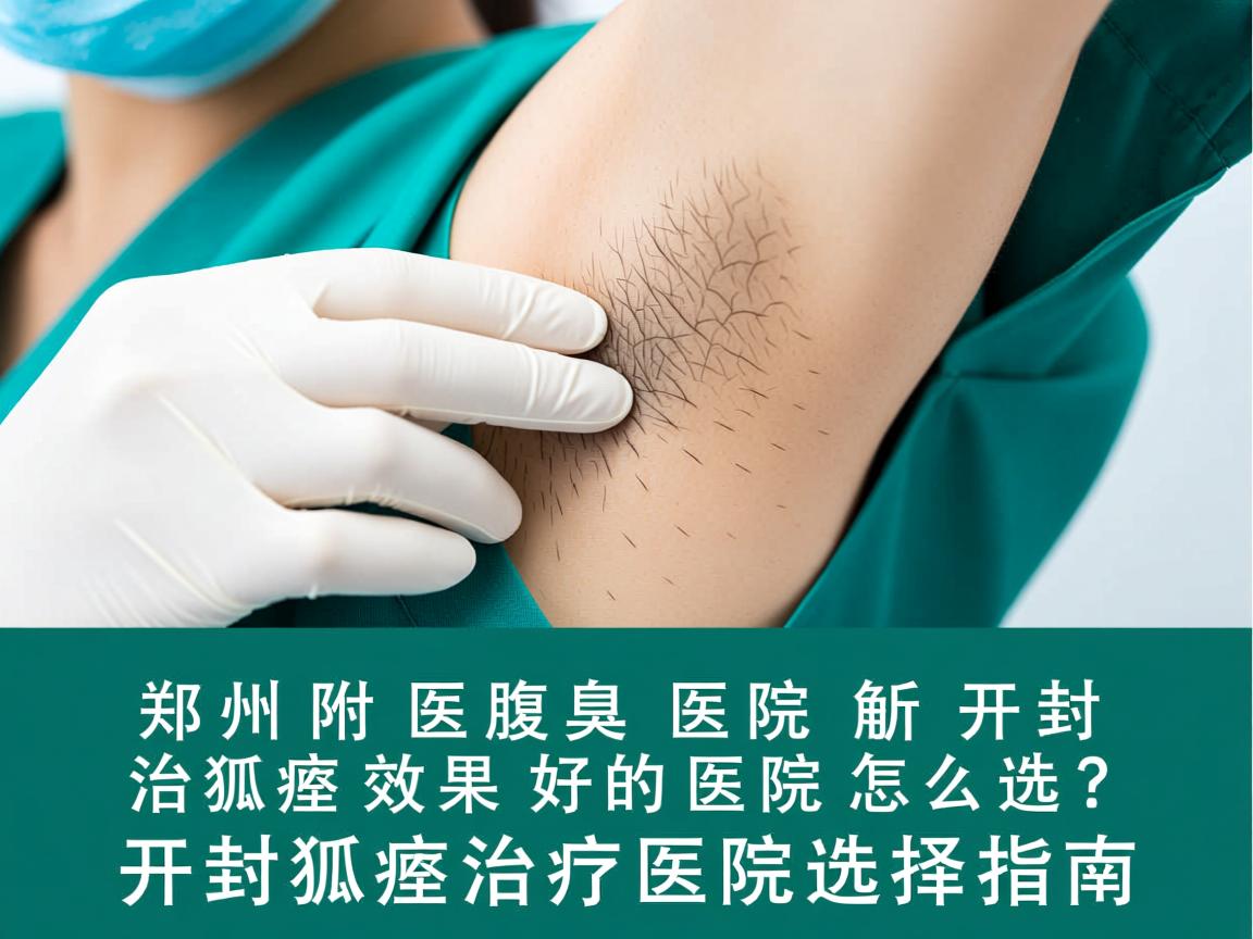 郑州附医腋臭医院解析，开封治狐臭效果好的医院怎么选？开封狐臭治疗医院选择指南