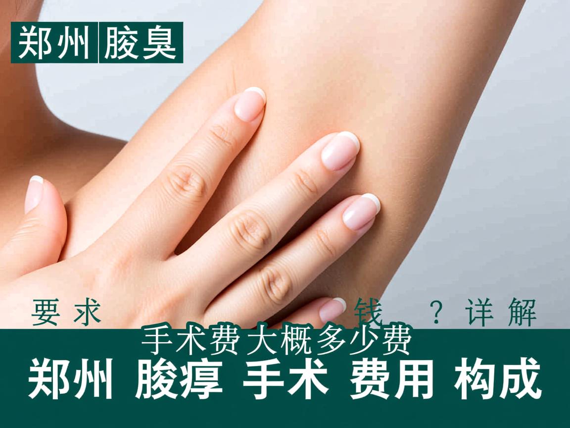 郑州腋臭手术费大概多少钱？详解郑州腋臭手术费用构成