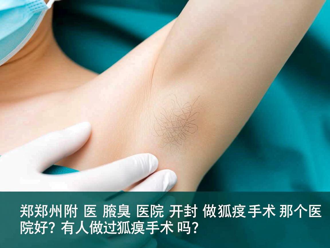 郑州附医腋臭医院，开封做狐臭手术那个医院好？有人做过狐臭手术吗？