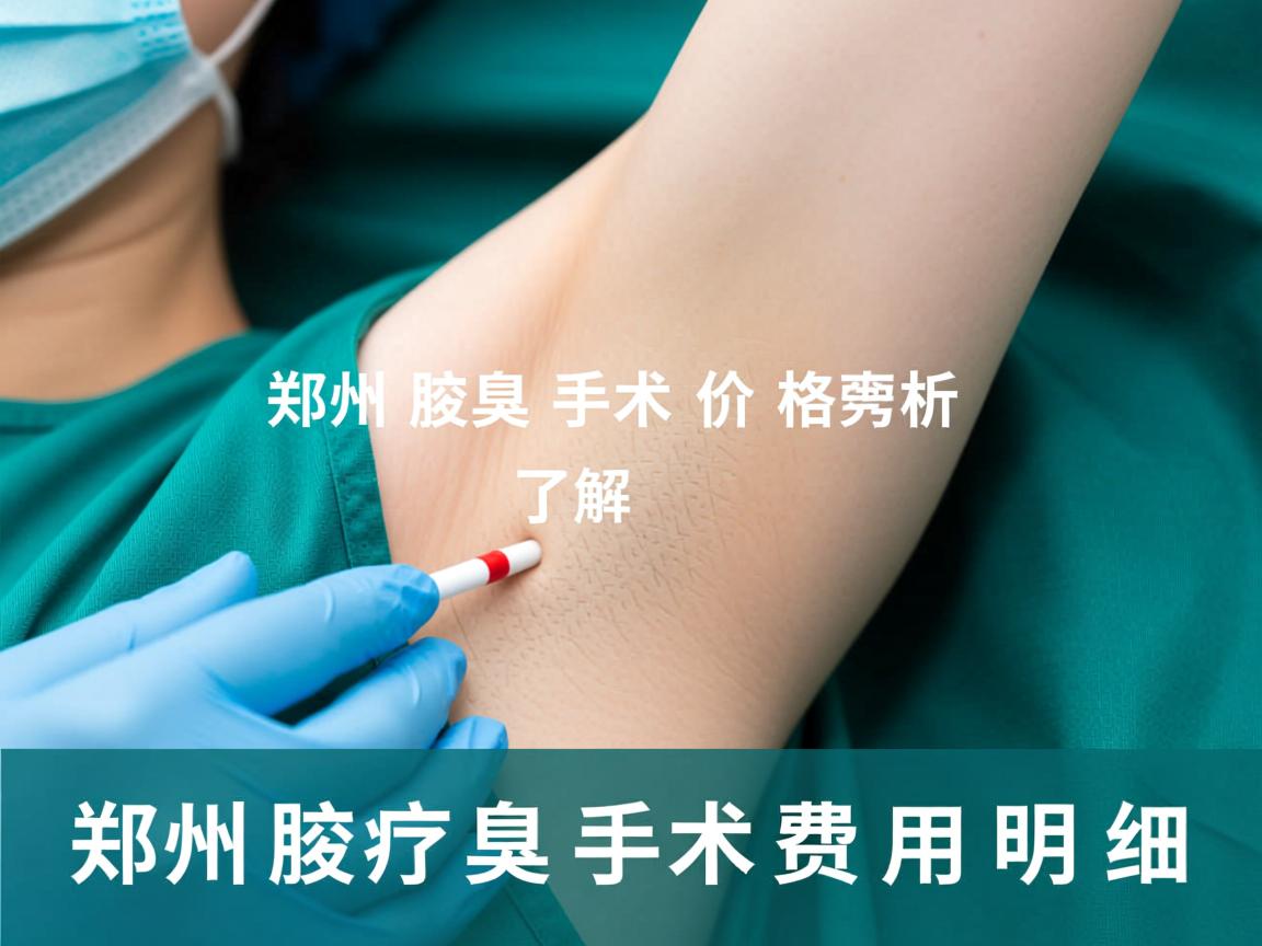 郑州腋臭手术价格解析，了解郑州腋臭手术费用明细