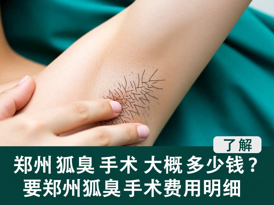 郑州狐臭手术大概多少钱？了解郑州狐臭手术费用明细