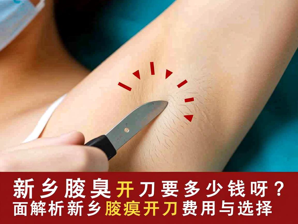新乡腋臭开刀要多少钱呀？全面解析新乡腋臭开刀费用与选择