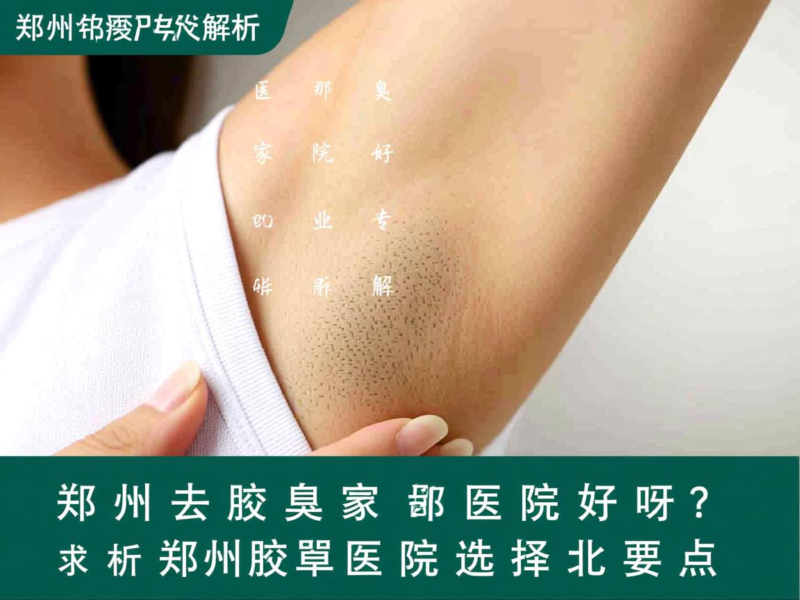 郑州去腋臭那家医院好呀？专业解析郑州腋臭医院的选择要点