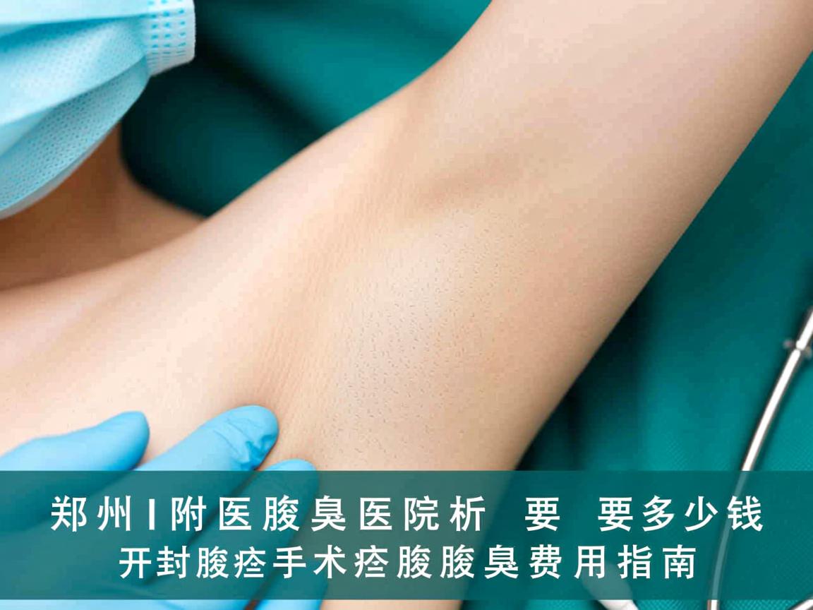 郑州附医腋臭医院解析，开封腋臭手术要多少钱，开封腋臭费用指南