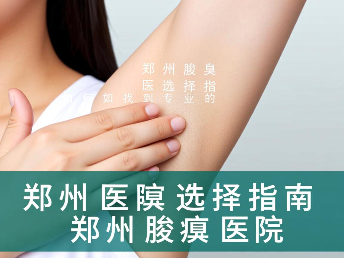郑州腋臭医院选择指南，如何找到专业的郑州腋臭医院