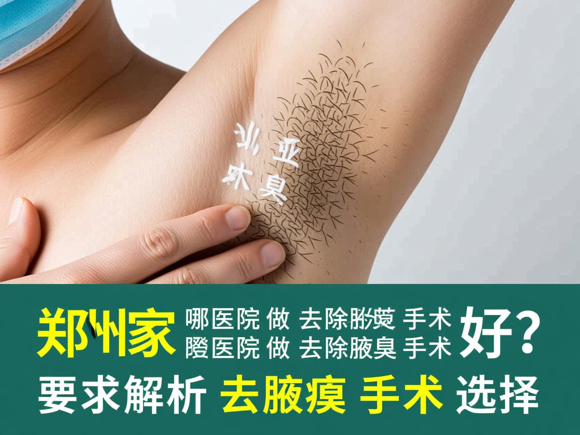 郑州哪家医院做去除腋臭手术好？专业解析去除腋臭手术选择