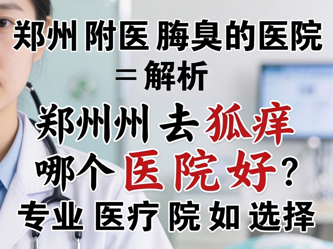 郑州附医腋臭医院解析，在郑州去狐臭哪个医院好，专业医院如何选择