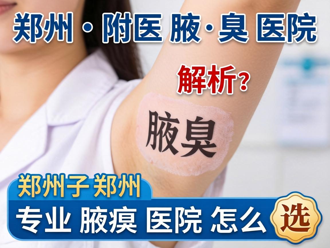 郑州附医腋臭医院解析，郑州专业腋臭医院怎么选