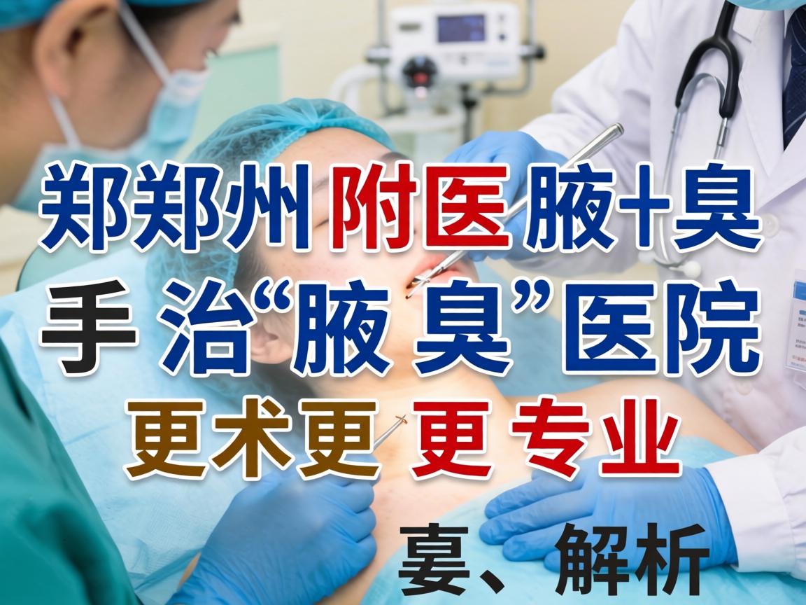 郑州附医腋臭医院解析，郑州哪家医院治腋臭手术更专业