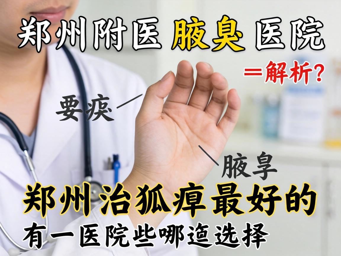 郑州附医腋臭医院解析，郑州治狐臭最好的医院有哪些选择