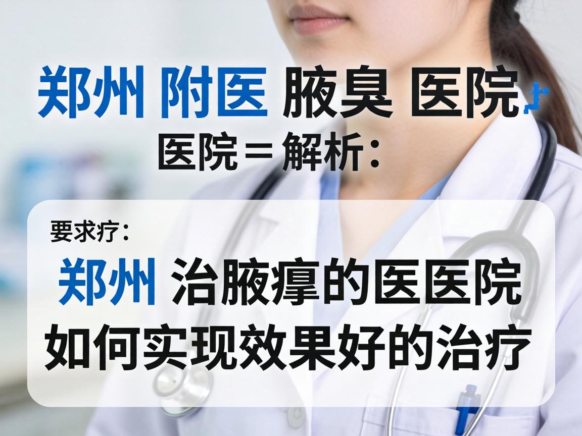 郑州附医腋臭医院解析，郑州治腋臭的医院如何实现效果好的治疗