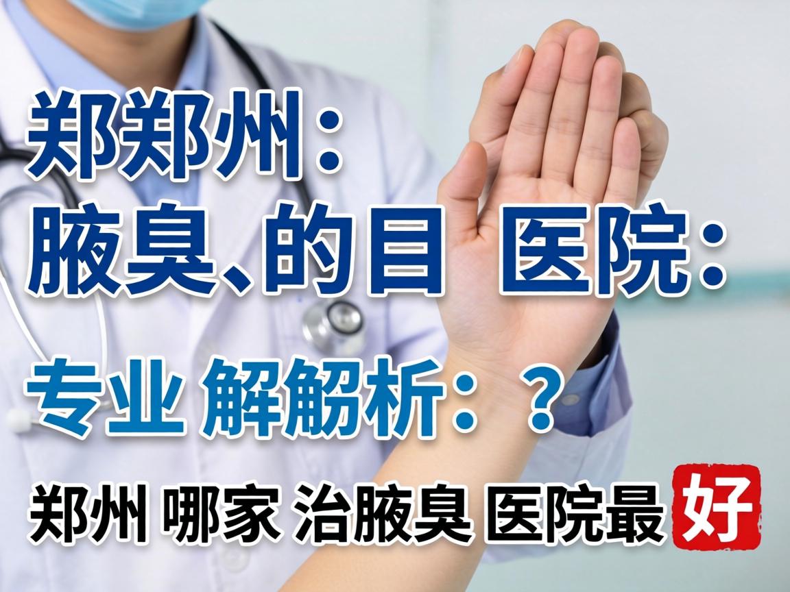 郑州腋臭医院专业解析，郑州哪家治腋臭医院最好